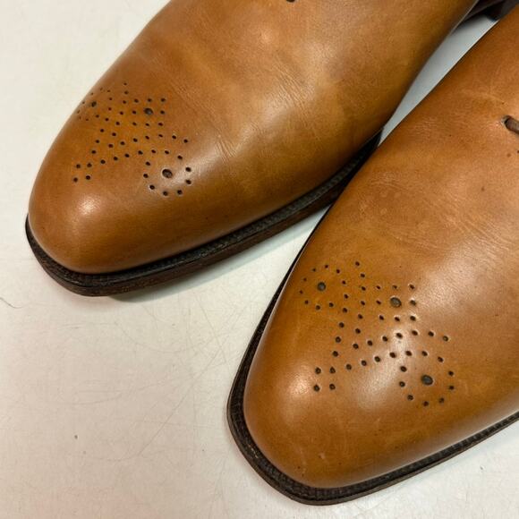 VERY GOOD Crockett & Jones x Brooks Brother Wholecut Oxford Tan Made England 11 - Picture 7 of 13